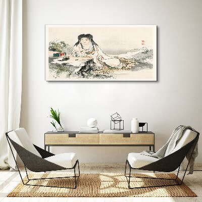 Peace by the river Print on canvas