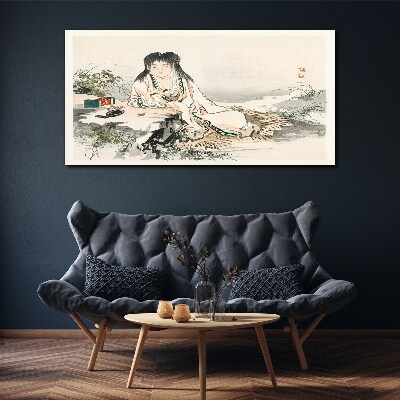 Peace by the river Print on canvas