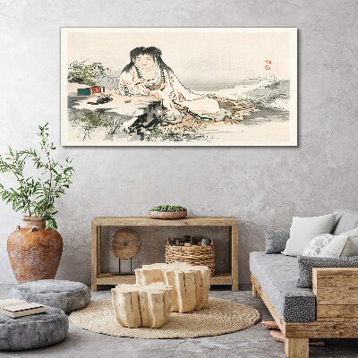 Peace by the river Print on canvas