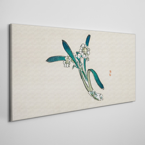 Flowers in the wind Canvas wall art