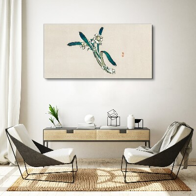 Flowers in the wind Canvas wall art