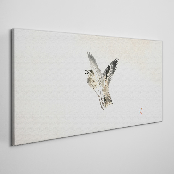 Bird's flight in delicate colors Canvas wall art