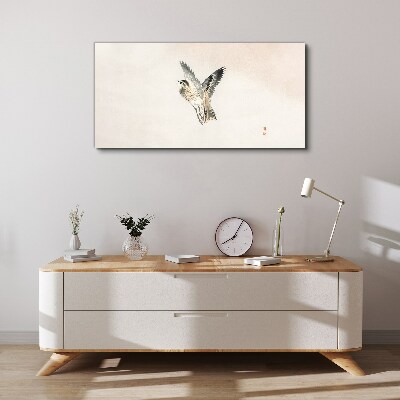 Bird's flight in delicate colors Canvas wall art