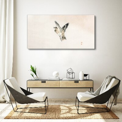 Bird's flight in delicate colors Canvas wall art