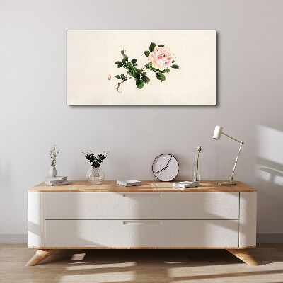 Peony flower on a light background Print on canvas