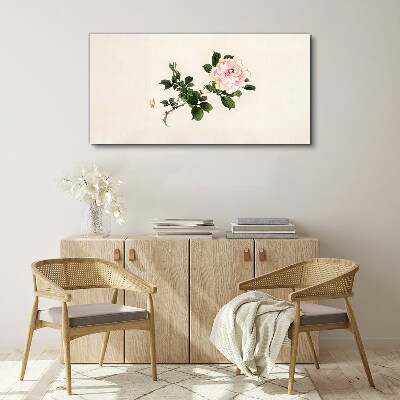 Peony flower on a light background Print on canvas