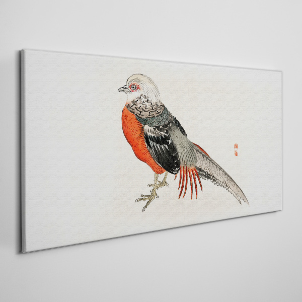 A live bird in the colors of nature Print on canvas