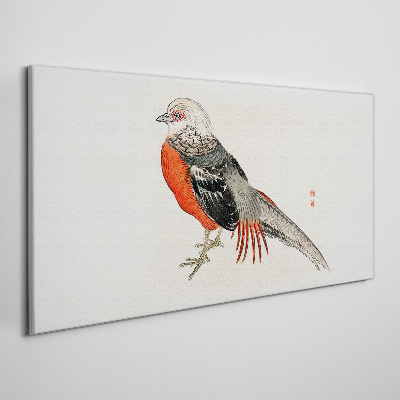 A live bird in the colors of nature Print on canvas