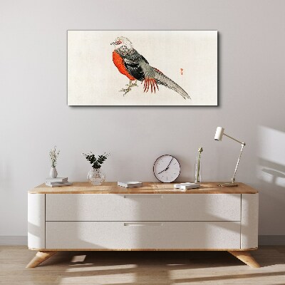 A live bird in the colors of nature Print on canvas