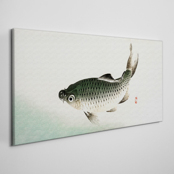 Carp in the water landscape Print on canvas