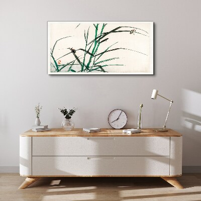 Grasses and insects in harmony Canvas wall art