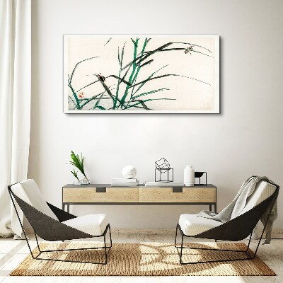 Grasses and insects in harmony Canvas wall art
