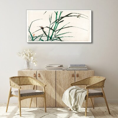 Grasses and insects in harmony Canvas wall art