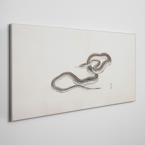 Snake against the background of minimalism Print on canvas