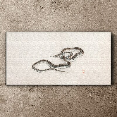 Snake against the background of minimalism Print on canvas