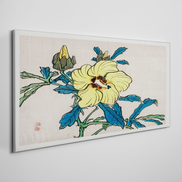 Japanese-style floral arrangement Canvas wall art