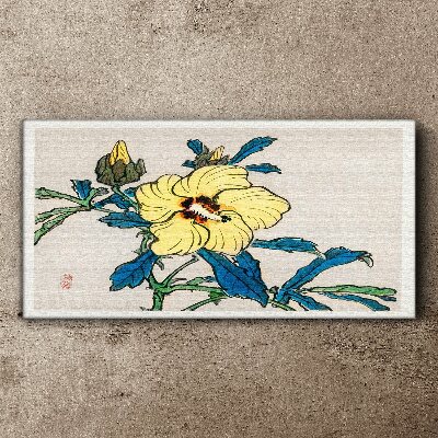 Japanese-style floral arrangement Canvas wall art