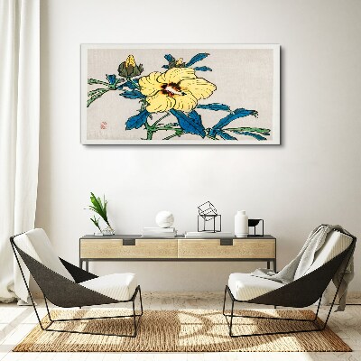 Japanese-style floral arrangement Canvas wall art