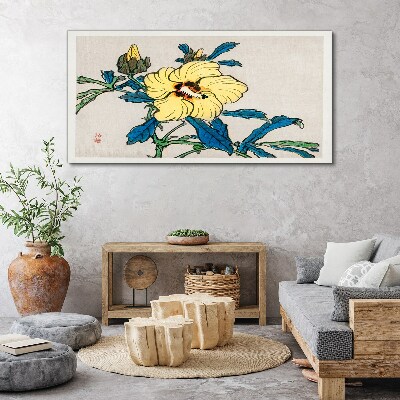 Japanese-style floral arrangement Canvas wall art