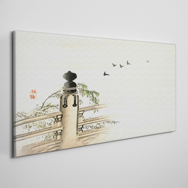 Branches birds Canvas Wall art