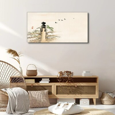 Branches birds Canvas Wall art