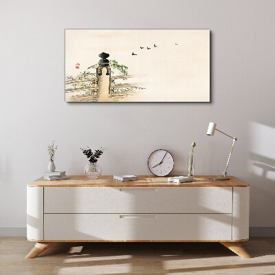 Branches birds Canvas Wall art