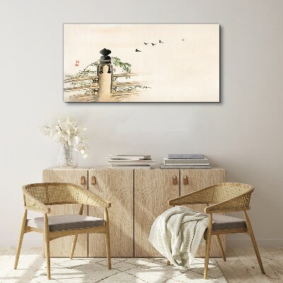 Branches birds Canvas Wall art