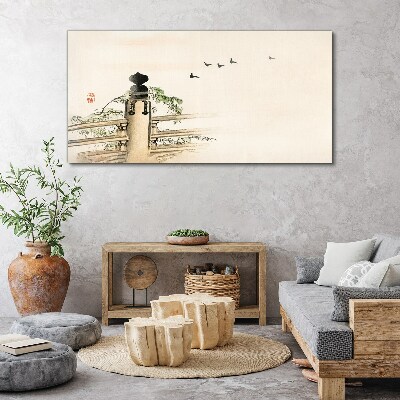 Branches birds Canvas Wall art