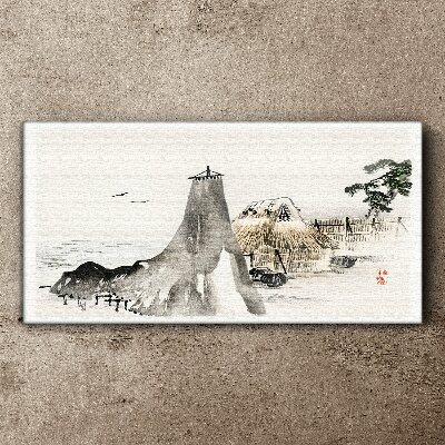 A peaceful seaside landscape Print on canvas