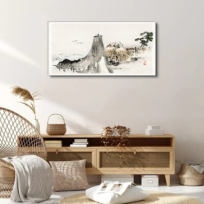 A peaceful seaside landscape Print on canvas