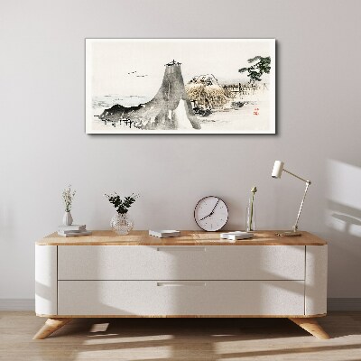 A peaceful seaside landscape Print on canvas