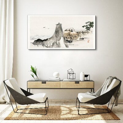 A peaceful seaside landscape Print on canvas