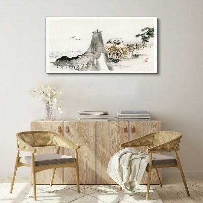 A peaceful seaside landscape Print on canvas