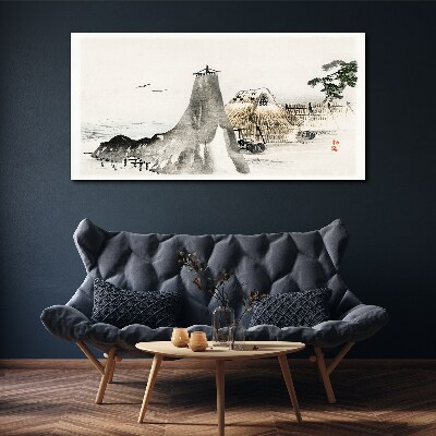 A peaceful seaside landscape Print on canvas