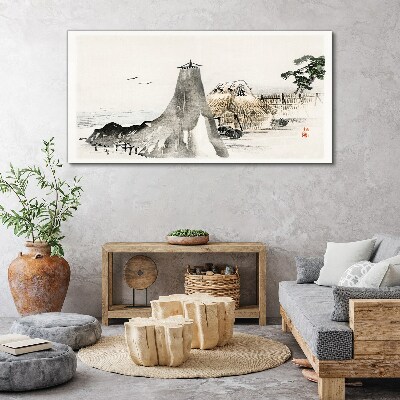 A peaceful seaside landscape Print on canvas