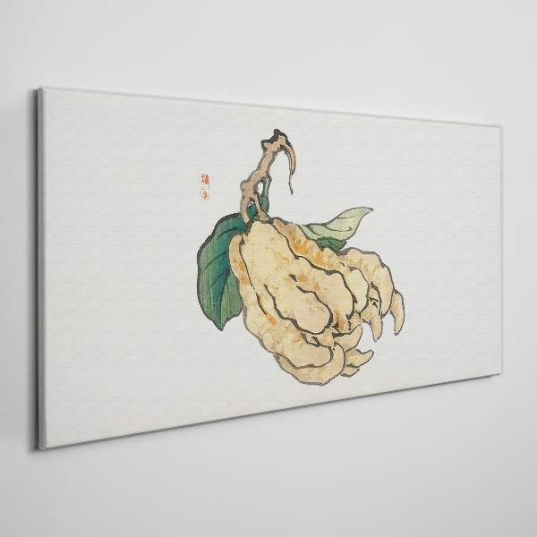 Lemon tree on white background Print on canvas