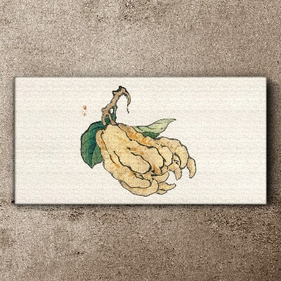 Lemon tree on white background Print on canvas