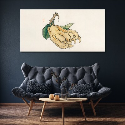 Lemon tree on white background Print on canvas