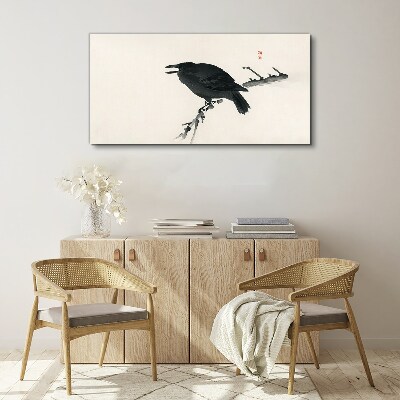 Bird crow Canvas Wall art