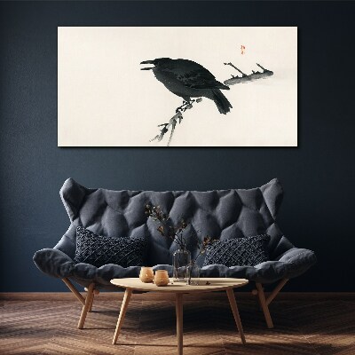 Bird crow Canvas Wall art