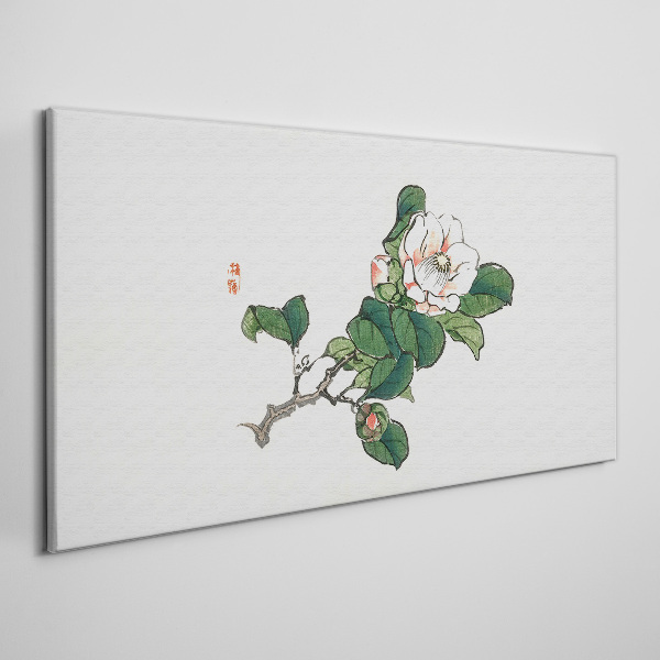 Magnolia flower on a branch Print on canvas