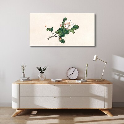 Magnolia flower on a branch Print on canvas