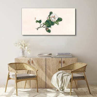 Magnolia flower on a branch Print on canvas