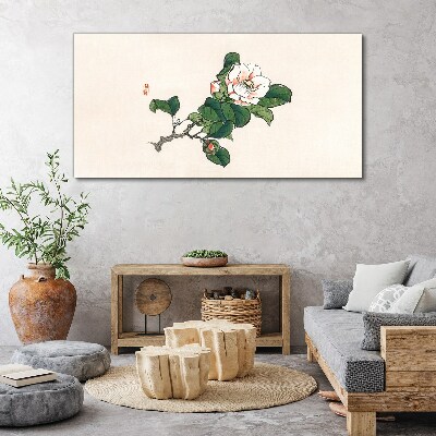 Magnolia flower on a branch Print on canvas