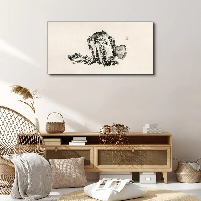 Landscape in black and white Canvas wall art