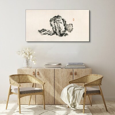Landscape in black and white Canvas wall art