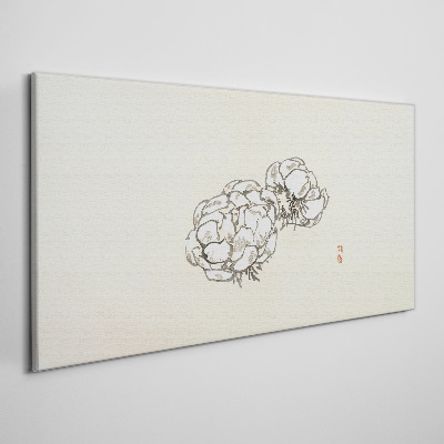 Flowers on a light background Canvas wall art