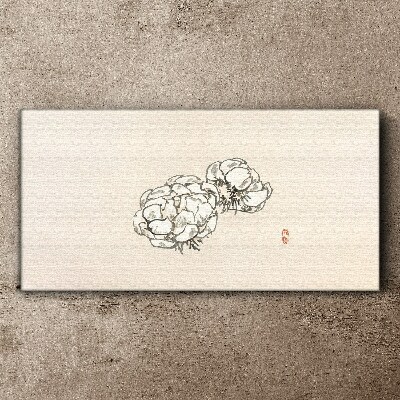 Flowers on a light background Canvas wall art