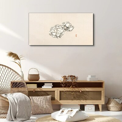Flowers on a light background Canvas wall art