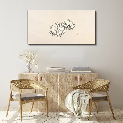 Flowers on a light background Canvas wall art